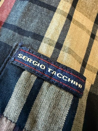 Sergio Tacchini Vintage Plaid Button-Down Shirt