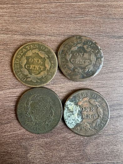 USA Large Cent 4 Coin Lot