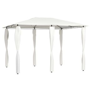 Gazebo with Sidewall 3x4x2.6 m Cream 160 g/m2