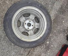165/65r14 opel Corsa rim good for  spare wheel ,needs a paint. the tire is in good condition 80%