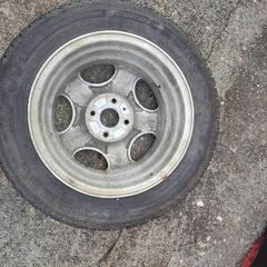 165/65r14 opel Corsa rim good for  spare wheel ,needs a paint. the tire is in good condition 80%