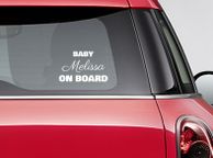 main image for ad Personalised "BABY ON BOARD" Car Sticker / Vinyl Decal