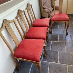 Set of 4 Queen Anne Style Dining Chairs - Upcycle Project