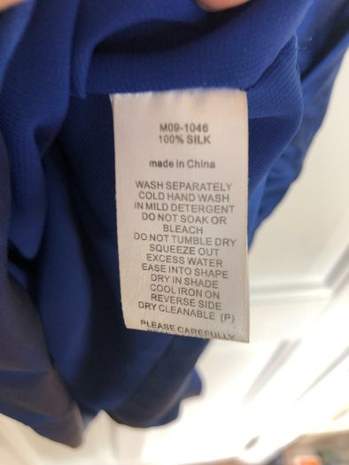 100% Blue Silk Dress
