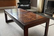 Mid century tile top coffee table