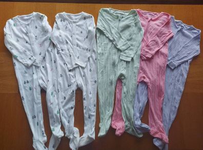 Baby girl 18-24mths babygrows x5 BRAND NEW