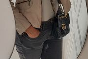 CARLA F 100% Lamb Skin biker style leather jacket Sz 36 (Fit 8-10UK) - Rrp 350 (New)