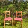 Antique Irish Ash Sugan Chairs Image 2