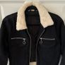 Topshop Black Denim Padded Jacket Image 2