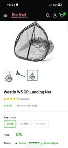 fishing net Westin w3 large rubber pike salmon lake river