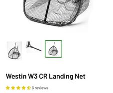 fishing net Westin w3 large rubber pike salmon lake river