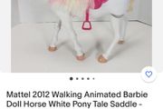 Collectors item 2012 Mattel barbie animated walking horse