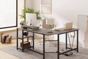 NEW SALE | Computer desk, L-shaped Corner Desk with 2-Layer Storage,Large PC Laptop Table with Monitor Stand and CPU Stand,Gaming Desk Writing Table for Office Home
