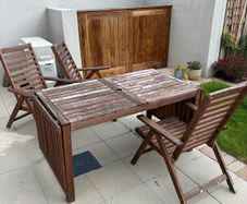 Patio table and three chairs