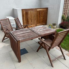 Patio table and three chairs