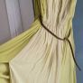 BASTYAN Ocre tones 100% Silk Layered Midi with Bronze tone Necklace and Tan studded belt - Sz 14UK - Rrp 575 (New) Image 2