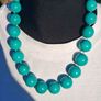 Turquoise Beaded Sterling Silver Necklace Image 2