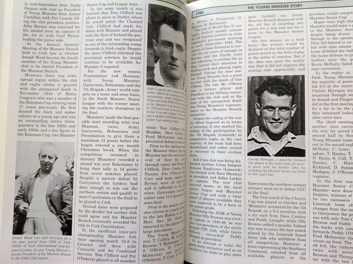 The story of Young Munster Rugby Football Club a celebration of 100 years hardback in good condition with some signs of wear on the cover see photos FREE STANDARD POSTAGE INCLUDED