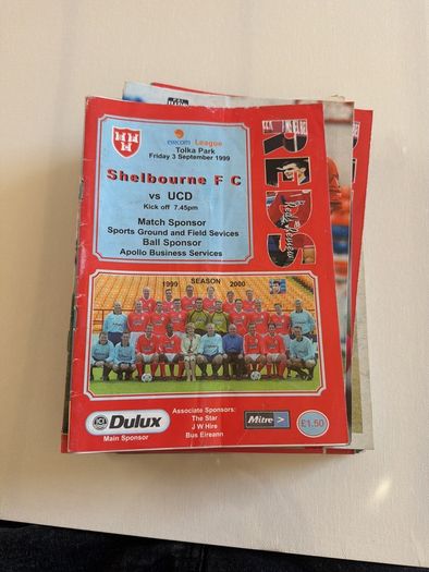 Shelbourne F.C. Football Programmes. Bundle. 24. Late 1990s Early 2000s.