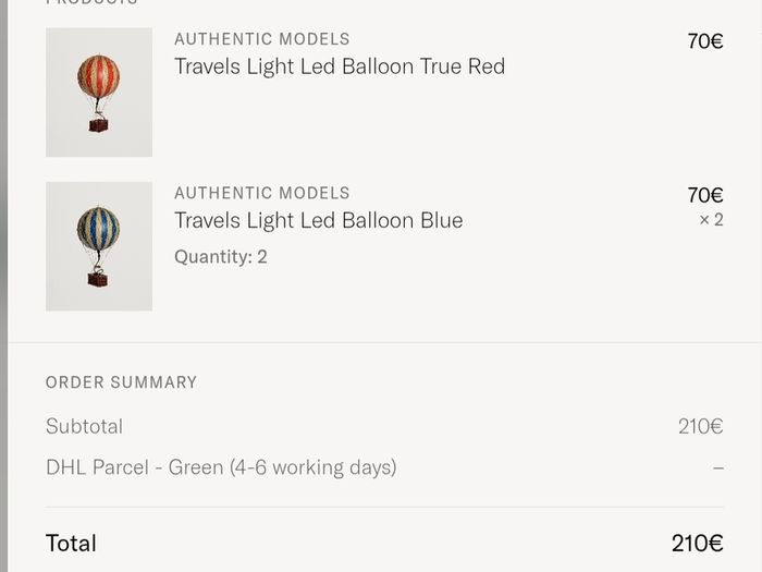 Authentic Models Travels Light LED Balloons x 3
