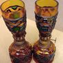 Vintage Amber Glass Oil Lamps  / 1960s Image 6