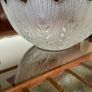 Vintage ARC Arcoroc France Scalloped Textured Leaf Design Glass Fruit Salad Bowl Image 6