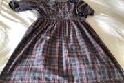 Gorgeous new BNWT Dress by French designer Sessun  M 10 black check cute boho