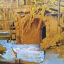 2 X old Painted wood panels Image 5