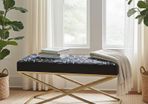 Metal-Framed Bench 100x40cm