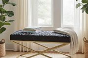 Metal-Framed Bench 100x40cm