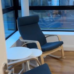 2 x IKEA POANG Rocking Chairs - Birch Veneer / Dark Blue - Mint Condition