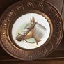 A pair of 10 inch copper wall hanging horses head plaques with hangers Image 2