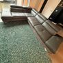Miro Grey Leather L shape Sofa Image 2