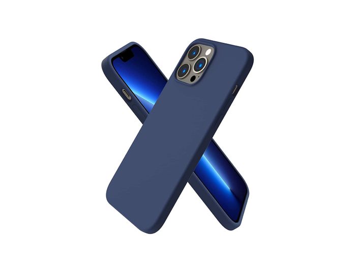 Liquid Silicone Shockproof Case For iPhone 13 Pro Max Luxury Soft Phone Cover Blue New - FHT6IP13PMLK