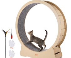 VEVOR Wooden Cat Exercise Wheel
