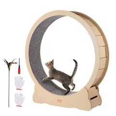 VEVOR Wooden Cat Exercise Wheel