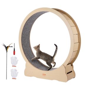 VEVOR Wooden Cat Exercise Wheel