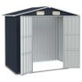 Garden Shed Anthracite 205x129x183 cm Galvanised Steel Image 5