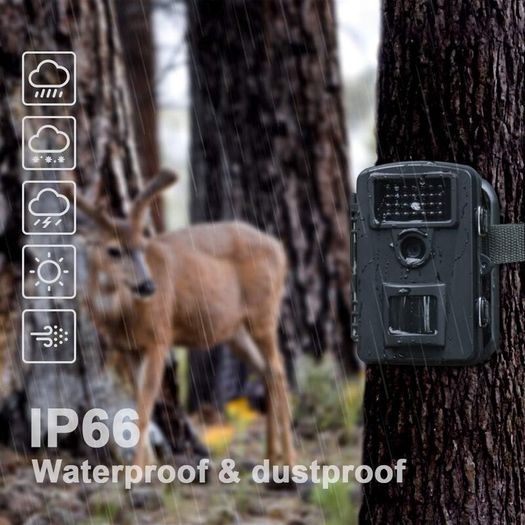 28MP 1520P/2.7K HD Wildlife Camera No Glow 940nm IR LEDs Trail Camera 0.2s Trigger Speed Game Camera Night Vision up to 65ft/20m and IP66 Waterproof Hunting Camera with 32G SD Card