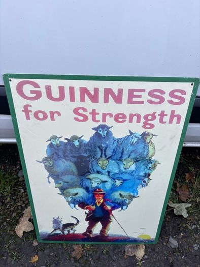 Double sided Guinness sign