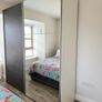 Large Sliding Wardrobe - Grey + Mirror - H220 x W204 x D65cm - With Lights & Drawers Image 2