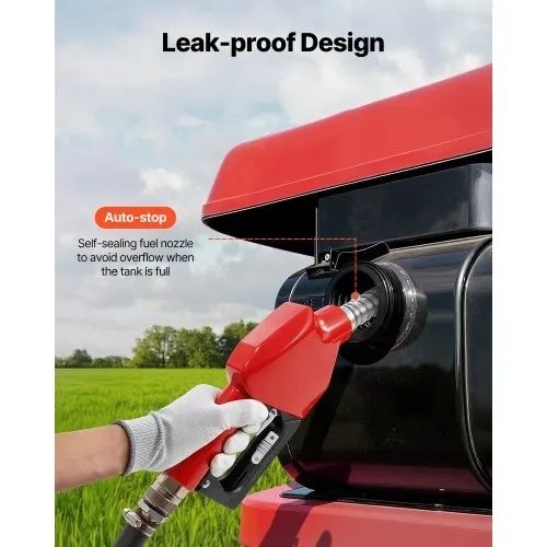 Diesel Transfer Tank, 32 Gallon, Portable Kerosene Tank with 12V DC 10GPM Electric Transfer Pump, 13 ft Delivery Hose & Self-sealing Nozzle