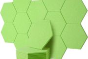 NEW SALE | 12 Pack High Density Hexagon Acoustic Panels,Acoustic Foam Panels 30 x 26 x1 cm Beveled Edge Tiles