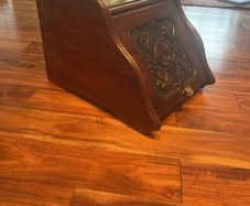 Antique Edwardian coal turf scuttle - fireside box