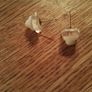 White Glass Earrings Image 2