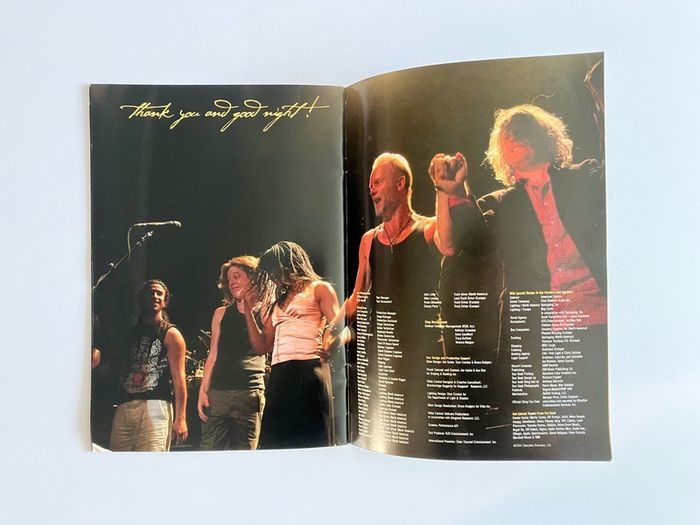 Sting Sacred Love Tour Program