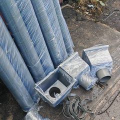100mm aluminium Downpies and hoppers
