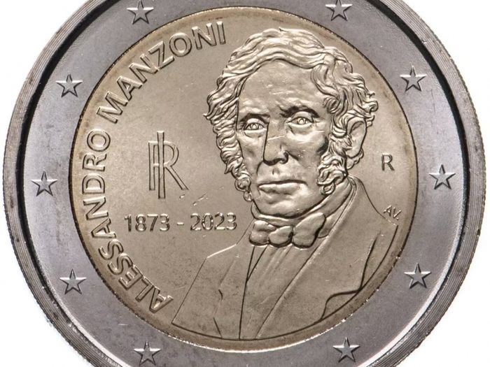 Italy 2 Euro Commemorative Coin 2023 - Alessandro Manzoni. Uncirculated.