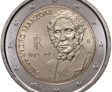Italy 2 Euro Commemorative Coin 2023 - Alessandro Manzoni. Uncirculated.
