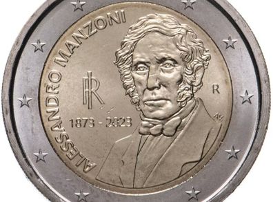 Italy 2 Euro Commemorative Coin 2023 - Alessandro Manzoni. Uncirculated.